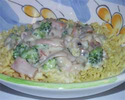 Wheat & gluten free Cheesey Broccoli Bacon pasta recipe