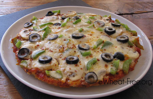 Wheat & gluten free Pizza (rice based crust) recipe