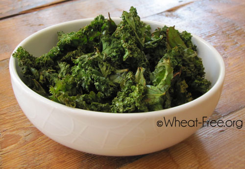 Wheat & gluten free Baked Kale Chips recipe