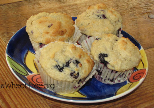 Wheat & gluten free Blueberry Muffins recipe