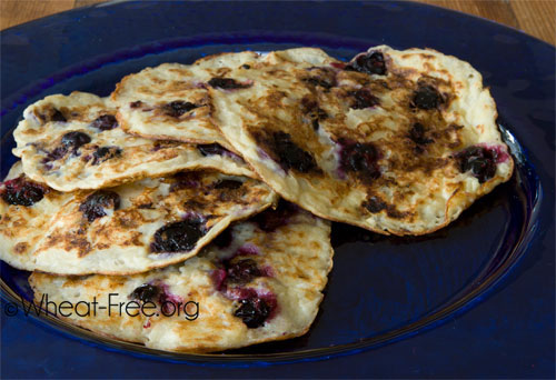 Wheat & gluten free Blueberry Pancakes recipe