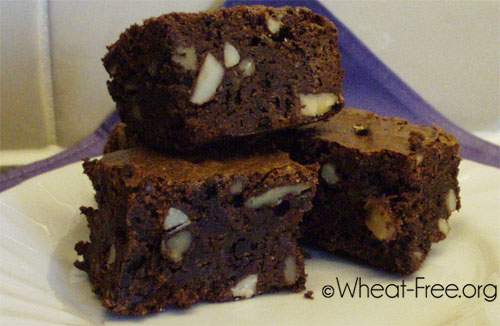 Wheat & gluten free Chocolate Fudge Brownies recipe
