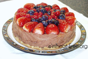 decorated chocolate torte