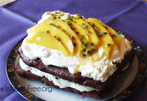 Wheat & gluten free Tropical Fruit Gateau recipe