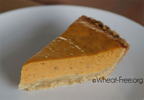 Wheat & gluten free Pumpkin Pie recipe