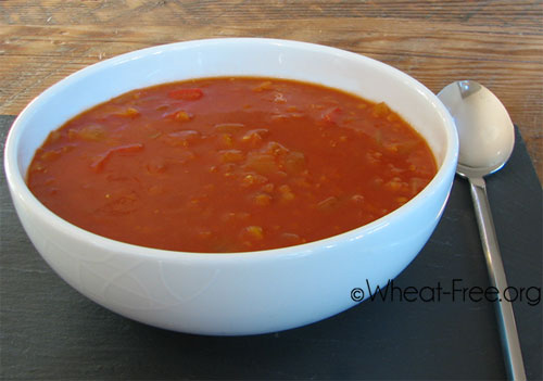 Wheat & gluten free Tomato & Red Pepper Soup recipe Wheat & gluten free Tomato & Red Pepper Soup recipe