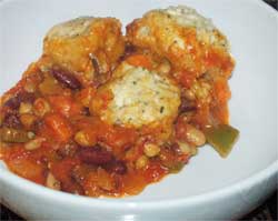 Wheat & gluten free Mixed Bean Hotpot & Dumplings recipe