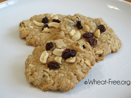 Wheat free Oat Crunchies Cookie recipe | Wheat-free.org