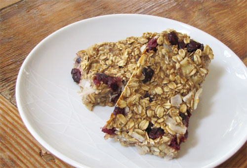 Wheat & gluten free banana oat energy bars recipe