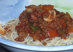 Wheat & gluten free Bison Bolognese recipe