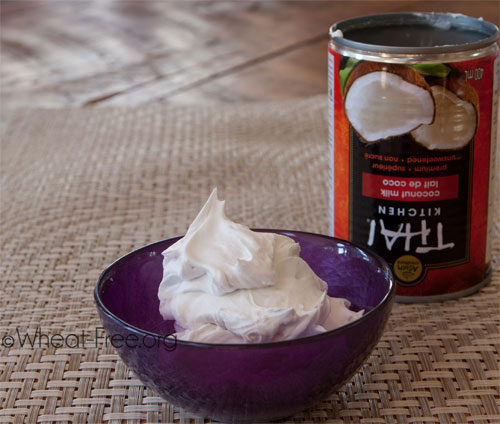 Wheat & gluten free Whipped Coconut Milk recipe