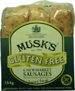 Musk's (wheat &) gluten free Newmarket sausages review Musk's (wheat &) gluten free Newmarket sausages review