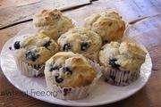 Gluten dairy sugar free Blueberry Muffins